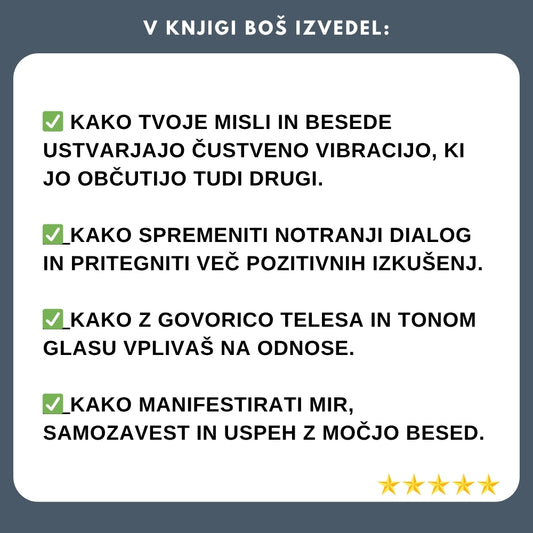 Energija besed! Knjiga, ki ti bo spremenila način razmišljanja – in tvojo realnost + 3x BONUS