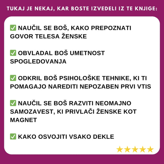 Najbolj prodajan priročnik za moške: Odkrij skrivnosti samozavesti in privlačnosti – z BONUSOM!