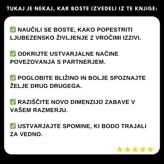Najbolj prodajan priročnik za neomejeno strast: 50 nepozabnih doživetij + BONUS 🔥